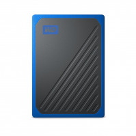 Ổ cứng di động SSD Western My Passport Go 1Tb (Đen Xanh) kết nối cổng USB 3.0. Thiết kế vỏ nhựa với cao su bảo vệ màu xanh blue chống sốc. Các sản phẩm ổ cứng WD My Passport Go được định da