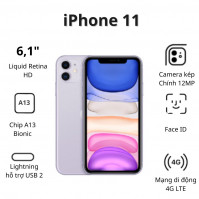 Điện thoại Apple iPhone 11 (4GB/ 64GB/ Purple)