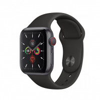 Đồng hồ Apple Watch Serie 5 44mm GPS + Cellular MWWE2VN/ A - Gray (Viền nhôm xám/ Dây cao su đen)