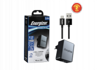 Sạc Energiner 3.4A 2USB kèm cáp MicroUSB ACA2CEUUMC3 - Đen