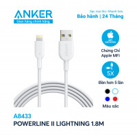 Cáp sạc ANKER Powerline II Lightning 1.8m-A8433 Trắng