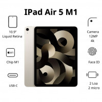 Máy tính bảng Apple IPad Air 5 M1 Wifi MM9F3ZA/A (64GB/ Starlight)