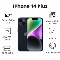 Điện thoại DĐ Apple iPhone 14 Plus 256GB (VN/A) Midnight