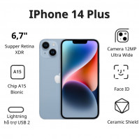Điện thoại DĐ Apple iPhone 14 Plus 512GB (VN/A) Blue