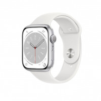 Đồng hồ thông minh Apple Watch Series 8 (41mm/ LTE/ Viền Nhôm/ Dây Cao Su/ Silver/ MP4A3VN/A)