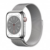 Đồng hồ thông minh Apple Watch Series 8 (41mm/ LTE/ Viền Thép/ Dây Thép/ Silver/ MNJ83VN/A)