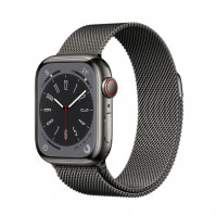 Đồng hồ thông minh Apple Watch Series 8 (45mm/ LTE/ Viền Thép/ Dây Thép/ Graphite/ MNKX3VN/A)