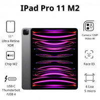 Máy tính bảng Apple IPad Pro 11 M2 Cellular (128Gb/ Space Gray/ MNYC3ZA/A)