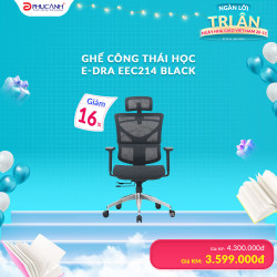 Ghế công thái học E-Dra EEC214 Black