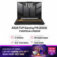 Laptop Asus TUF Gaming 15 FX507ZU4-LP520W (i7 12700H/ 8GB/ 512GB SSD/ RTX 4050 6GB/ 15.6 inch FHD/ 144Hz/ Win11/ Grey)