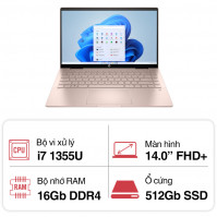 Laptop HP Pavilion x360 14-ek1047TU 80R25PA (i7 1355U/ 16GB/ 512GB SSD/14 inch FHD Touch/Win11/ Gold/ Vỏ nhôm/ Pen)