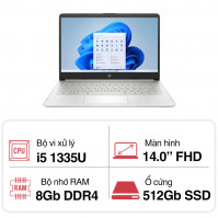 Laptop HP 14s ep0128TU 8U6L5PA (i5 1335U/ 8GB/ 512GB SSD/14 inch FHD/Win11/ Silver)