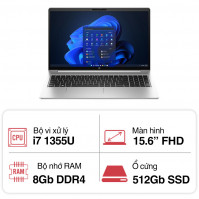 Laptop HP ProBook 450 G10 9H1N6PT (i7 1355U/ 8GB/ 512GB SSD/15.6 inch FHD/Win11/ Silver/ Vỏ nhôm)