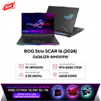 Laptop Asus Gaming ROG Strix SCAR 16 G634JZR-NM009W (i9 14900HX/ 64GB/ 2TB SSD/ RTX 4080 12GB/ 16 inch WQXGA/ 240Hz/ Win11/ Black/Chuột/Balo)