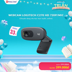 Webcam Logitech C270 HD 720P/mic - chuyên dùng cho học trực tuyến, online