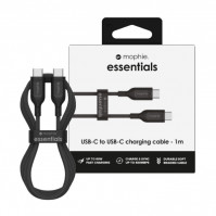 Cáp sạc USB-C to USB-C (60W) mophie Essentials 1M Black - 409912236