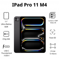 Máy tính bảng Apple IPad Pro 11 M4 5G (8GB/ 256GB/ Space Black/ MVW13ZA/A)