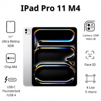 Máy tính bảng Apple IPad Pro 11 M4 Wifi (8GB/ 512GB/ Silver/ MVVD3ZA/A)