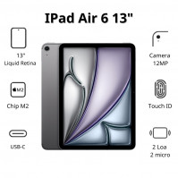 Máy tính bảng Apple IPad Air 6 13inch Wifi (8GB/ 128Gb/ Space Gray/ MV273ZA/A)