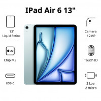 Máy tính bảng Apple IPad Air 6 13inch 5G (8GB/ 128Gb/ Blue/ MV6R3ZA/A)