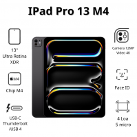 Máy tính bảng Apple IPad Pro 13 M4 5G (16GB/ 2TB/ Space Black/ Cấu trúc Nano)