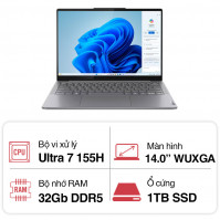 Laptop Lenovo Yoga Slim 7 14IMH9 83CV001VVN (Ultra 7 155H/ 32GB/ 1TB SSD/ 14 inch WUXGA/ Win 11/ Office/ Vỏ nhôm/ 2Y)