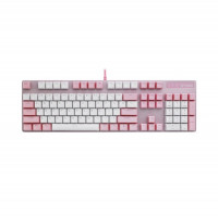 Bàn phím cơ Rapoo V500 Pro Pink White (Brown Switch/ PBT Doubleshot/ LED Trắng/ Hồng)