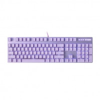 Bàn phím cơ Rapoo V500 Pro Purple (Black Switch/ PBT Doubleshot/ LED Trắng/ Tím)