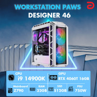 Máy trạm Workstation PAWS DESIGNER 46-I9/32GB/RTX4060TI