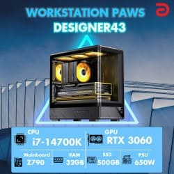 Máy tính PAWS DESIGNER 43-I7/32GB/RTX3060 