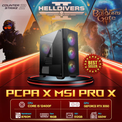 Máy tính PCPA x MSI Pro X (I5 12400F/ 16GB/RTX 3050 6Gb/550W) 
