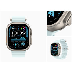 Đồng hồ thông minh Apple Watch Ultra 2 M/L (49mm/ Viền Titanium/ Dây Trail/ Blue/Black/ MRF63VN/A)