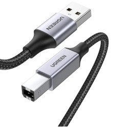 Cáp máy in Ugreen 80804 3M USB2.0 (Đầu nhôm bọc dù)