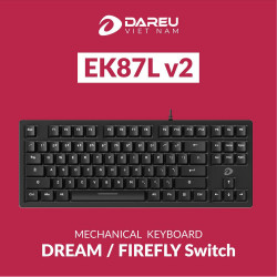 Bàn phím cơ Dareu EK87L V2 Black Firefly Switch 