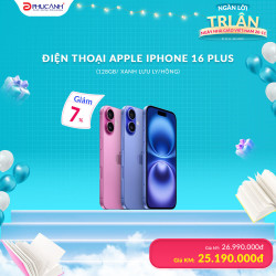 Điện thoại Apple iPhone 16 Plus (128Gb/ Hồng)