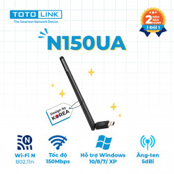 Cạc mạng không dây Totolink N150UA (Chuẩn N/ 150Mbps/ 1 Ăng-ten ngoài)