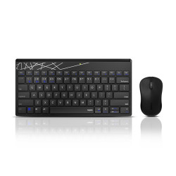Bộ bàn phím chuột không dây Rapoo 8000M - Màu đen (Bluetooth/Wireless)
