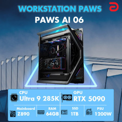 Máy tính PAWS AI 06 (Core Ultra 9 285K/Z890/64GB/RTX 5090) 
