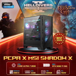 Máy tính PCPA x MSI Shadow X (Core Ultra 7 265K/32GB/RTX 5060TI 16Gb)