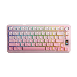 Bàn phím cơ Aula 3 MODE S75 PRO màu Hồng gradient Grey Wood V3 Switch