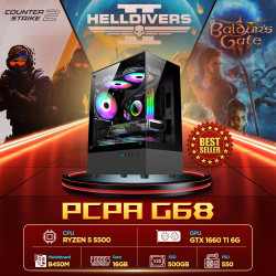 Máy tính PCPA G68 (R5 5500/16GB/GTX 1660TI 6Gb/550W) 