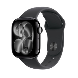 Đồng hồ thông minh Apple Watch Series 11 (42mm/ GPS/ Viền Nhôm/ Dây Silicon/ Jet Black/ S/M)