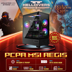 Máy tính PCPA MSI Aegis (Ryzen 5 7500F/16GB/RTX 5050 8G/650W) 