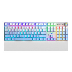 Bàn phím cơ Aula 3 MODE F2088AIR trắng xanh dương gradient Brown Switch 