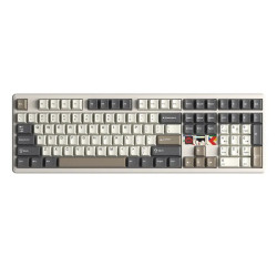 Bàn phím cơ Aula 3 MODE F108 Pro V2 xanh dương be nâu Panda switch 
