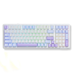 Bàn phím cơ Aula 3 Mode F99 PRO Xanh dương + Trắng + Tím Grey Wood V3 Switch 