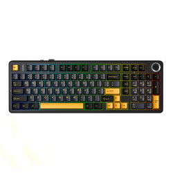 Bàn phím cơ Aula 3 Mode F99 PRO Đen + xanh đậm + cam Star Vector switch 