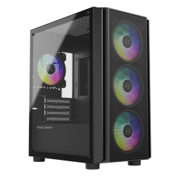 Vỏ máy tính KENOO ESPORT M300 -3F - Màu Đen (Mid Tower/ M-ATX)