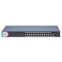 Switch Hikvision DS-3E1526P-E/M (Gigabit 1000Mbps/ 24 Cổng/ 1 SFP/ 24 cổng PoE/ Vỏ kim loại)