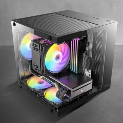 Vỏ máy tính Antec VCX10M RGB (3 Fan RGB, Bể cá kính, Panoramic 270 độ)